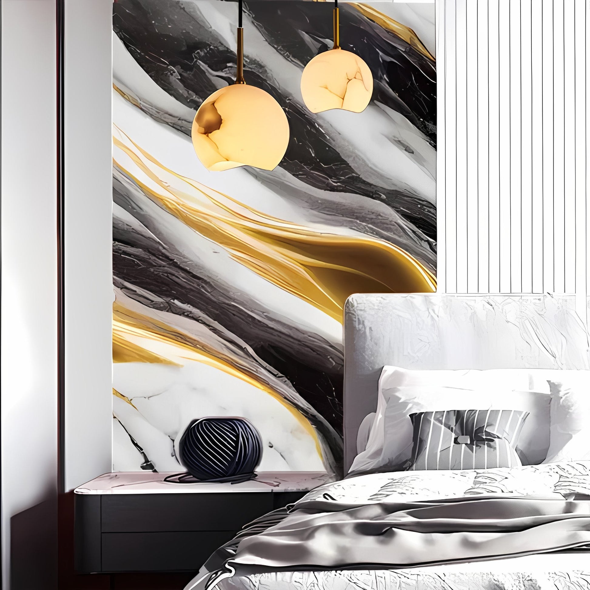 Abstract Marble Wallpaper Stickers - Macmlone