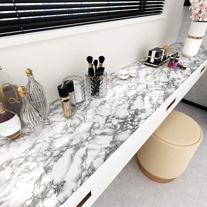 Italian White And Black Marble Wallpaper Stickers - Macmlone