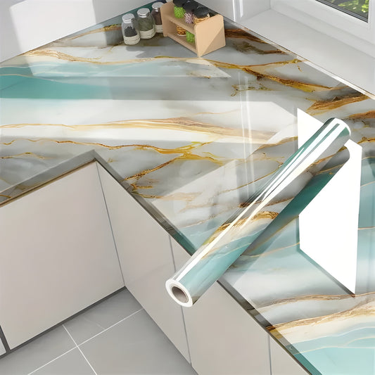 Sky Gold Marble Wallpaper Stickers - Macmlone
