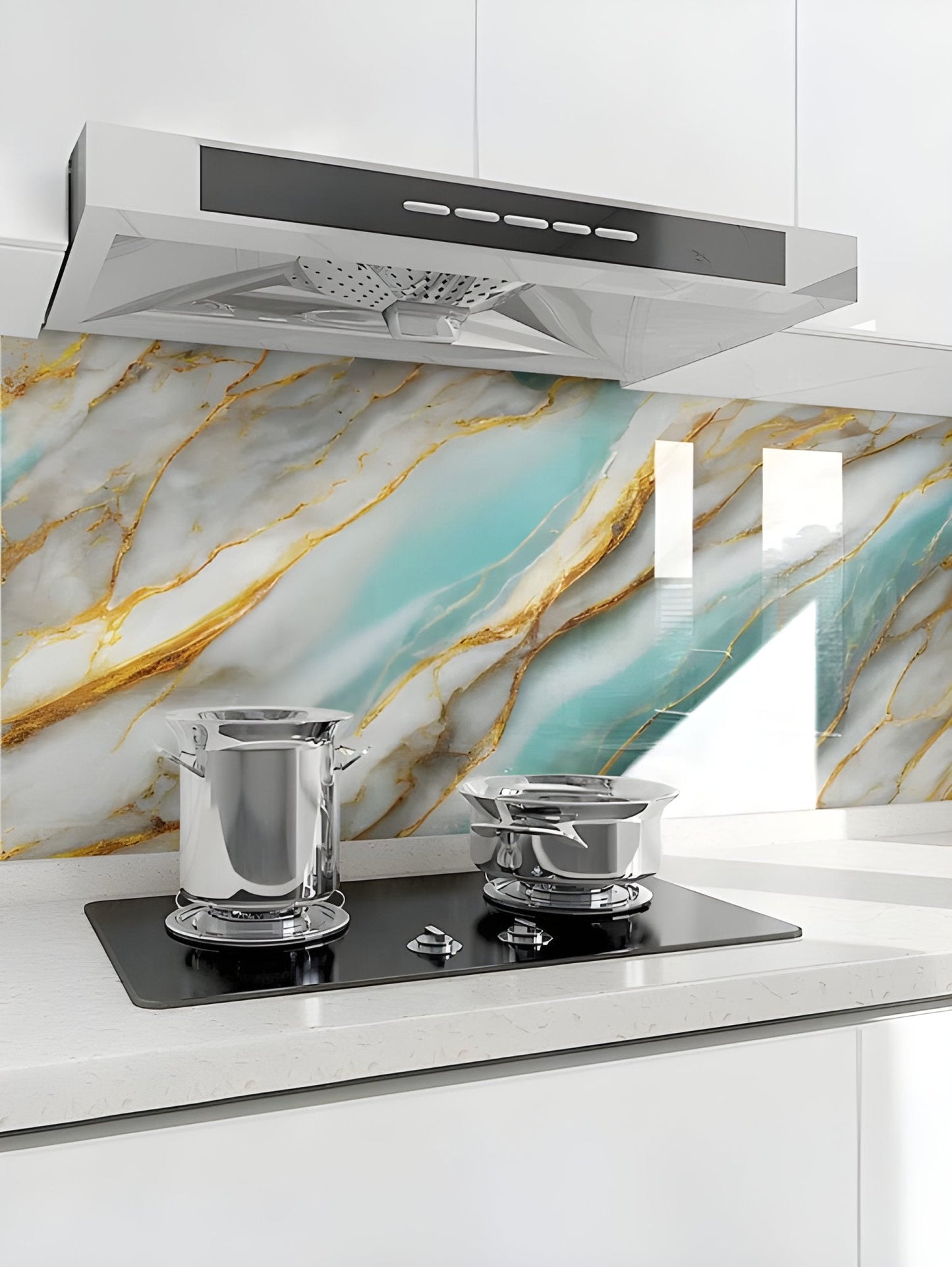 Sky Gold Marble Wallpaper Stickers - Macmlone