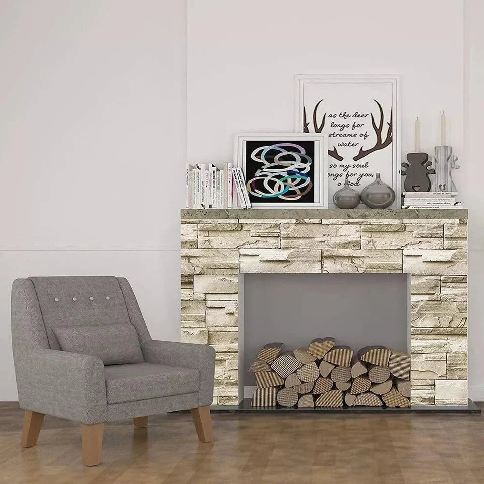 Vintage Brick Pattern wallpaper Sticker (16.5 Feet X 1.5 Feet) - Macmlone