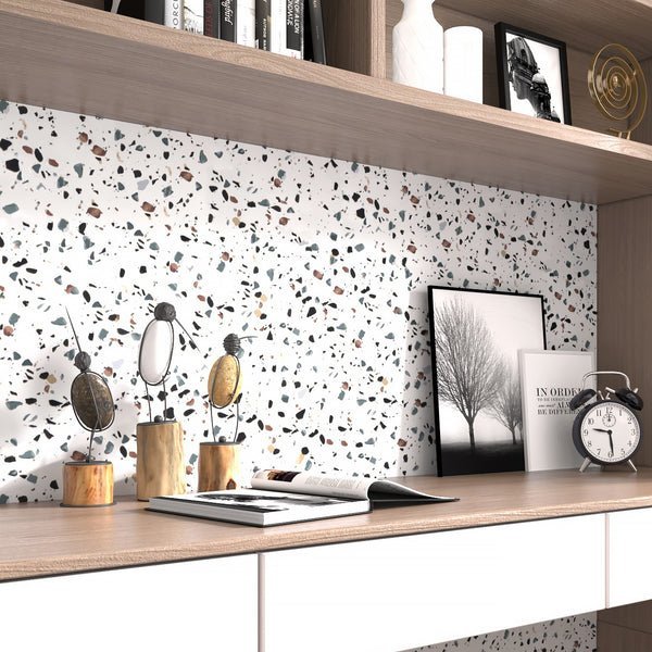 White Stone Marble Wallpaper Stickers - Macmlone