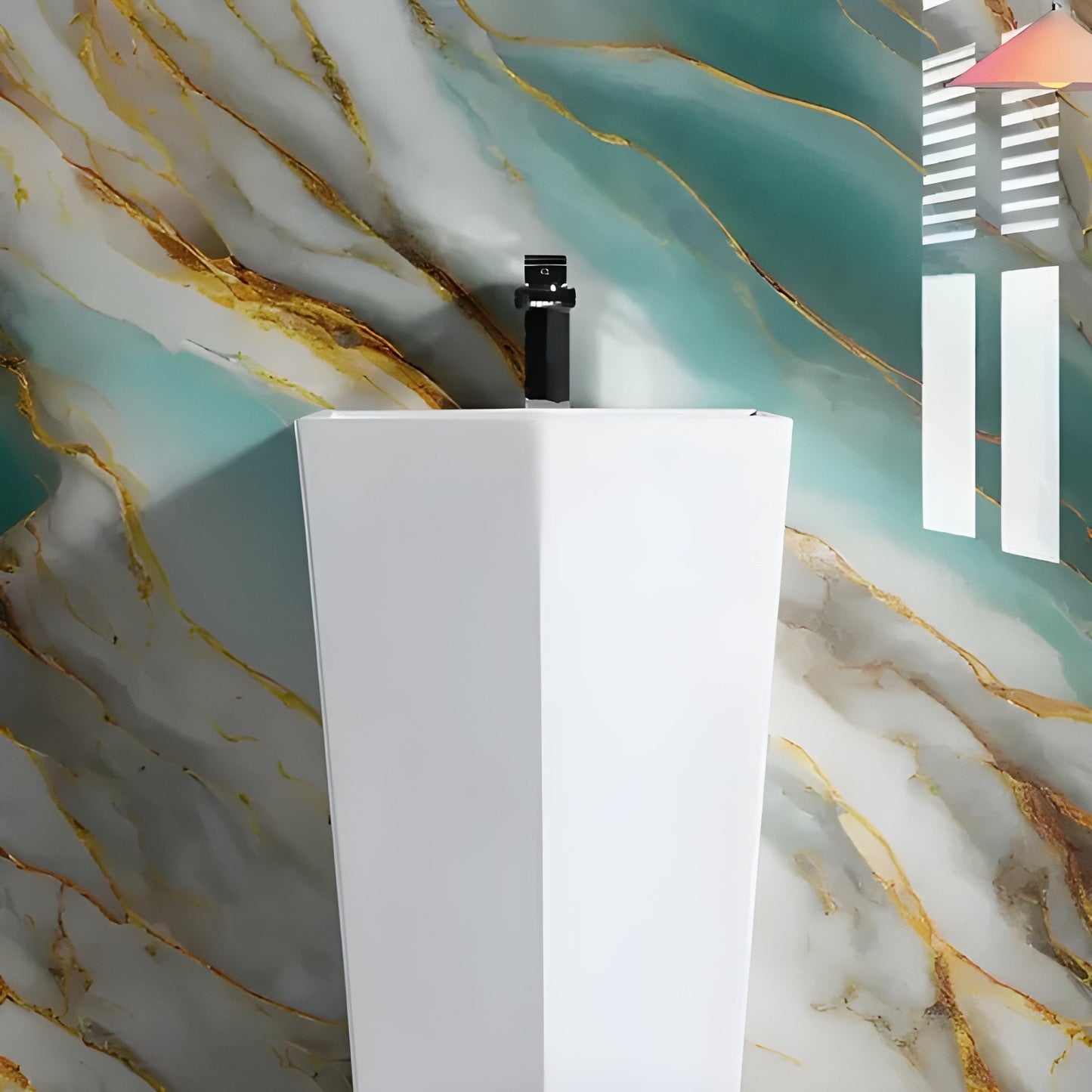 Sky Gold Marble Wallpaper Stickers - Macmlone